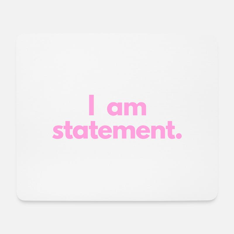 statement txt pink - Mousepad (Querformat) - Weiß