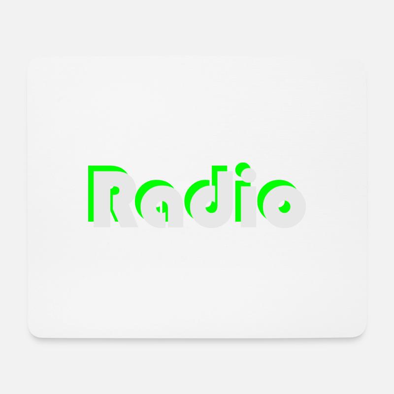 Radio - Mousepad (Querformat) - Weiß