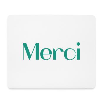 MERCI. MAÎTRESSE. MAÎTRE. MERCI MAÎTRESSE - Tapis de souris (format paysage) - blanc - Devant
