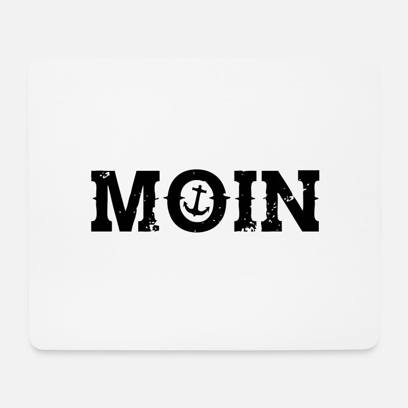 Moin Moin - Mousepad (Querformat) - Weiß