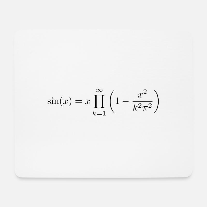 Sinus Produktformel - Mousepad (Querformat) - Weiß