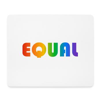 EQUAL RAINBOW TEXT - Mouse Pad (horizontal) - white - Front