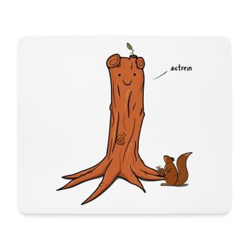 Astrein Cartoon Illustration Text schwarz - Mousepad (Querformat) - Weiß - Vorne