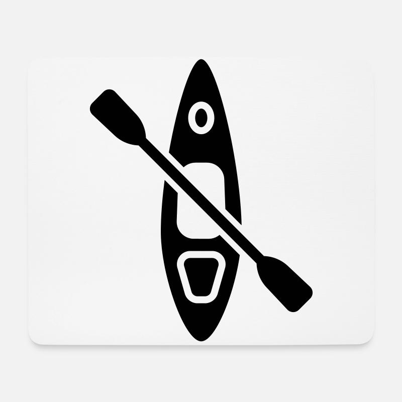 Kanu icon - Mousepad (Querformat) - Weiß