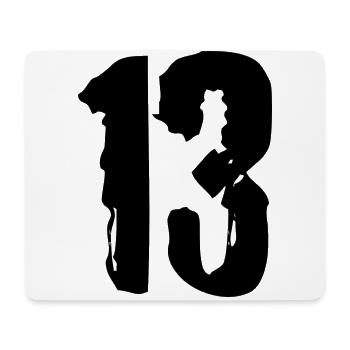 Maillot à 13 numéros - Tapis de souris (format paysage) - blanc - Devant
