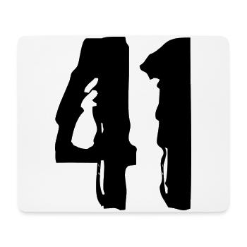 Maillot à 41 numéros - Tapis de souris (format paysage) - blanc - Devant