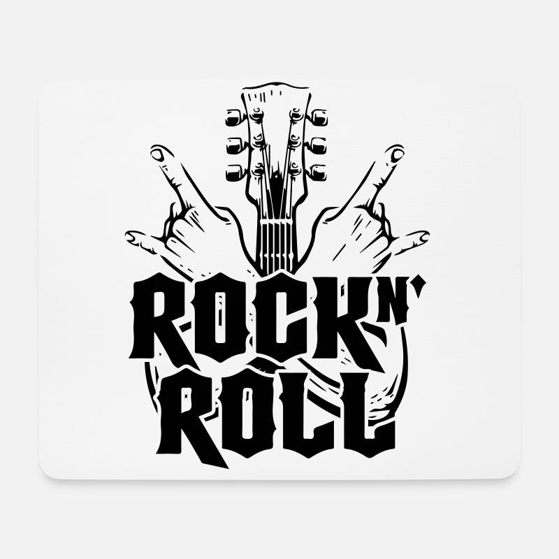Rock And Roll | Les couleurs peuvent être changées - Tapis de souris (format paysage) - blanc
