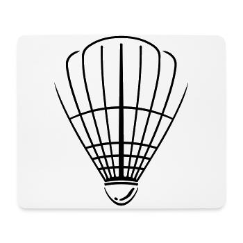 Symbole de badminton - Tapis de souris (format paysage) - blanc - Devant
