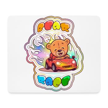 Course de l'ours en peluche 1 - Tapis de souris (format paysage) - blanc - Devant