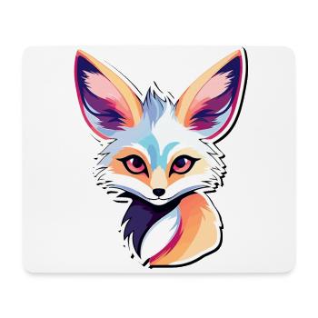 Desert Fox Fennec Drawing - Mouse Pad (horizontal) - white - Front