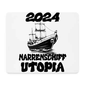 Ship of Fools Utopi 2024 - Dates - Mouse Pad (horizontal) - white - Front