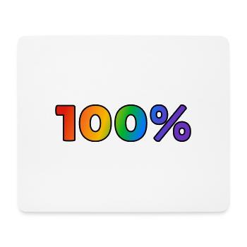 100 % gay - Tapis de souris (format paysage) - blanc - Devant