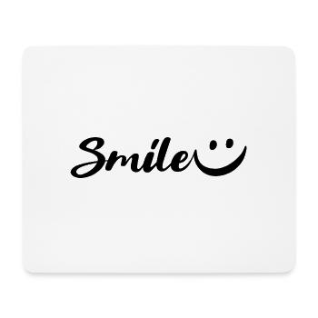 "Smile" handwriting with smiley - Mouse Pad (horizontal) - white - Front