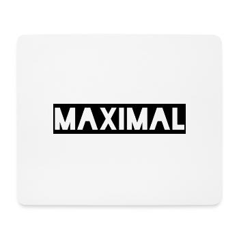 MAXIMAL white white T-shirt design music music gift - Mouse Pad (horizontal) - white - Front