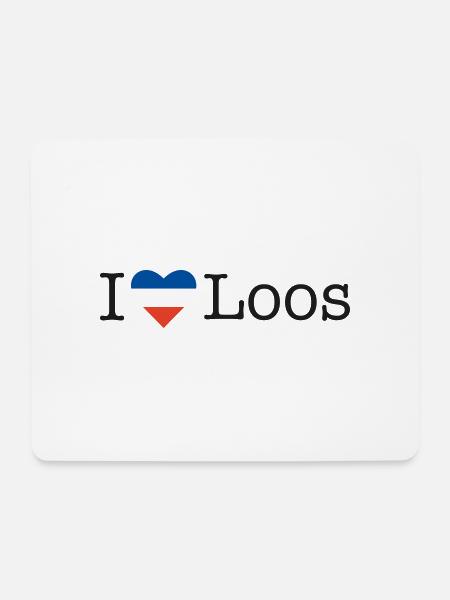 I love Loos - Mousepad (Querformat) - Weiß