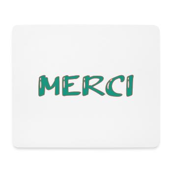 MERCI. MAÎTRESSE. MAÎTRE. MERCI MAÎTRESSE - Tapis de souris (format paysage) - blanc - Devant