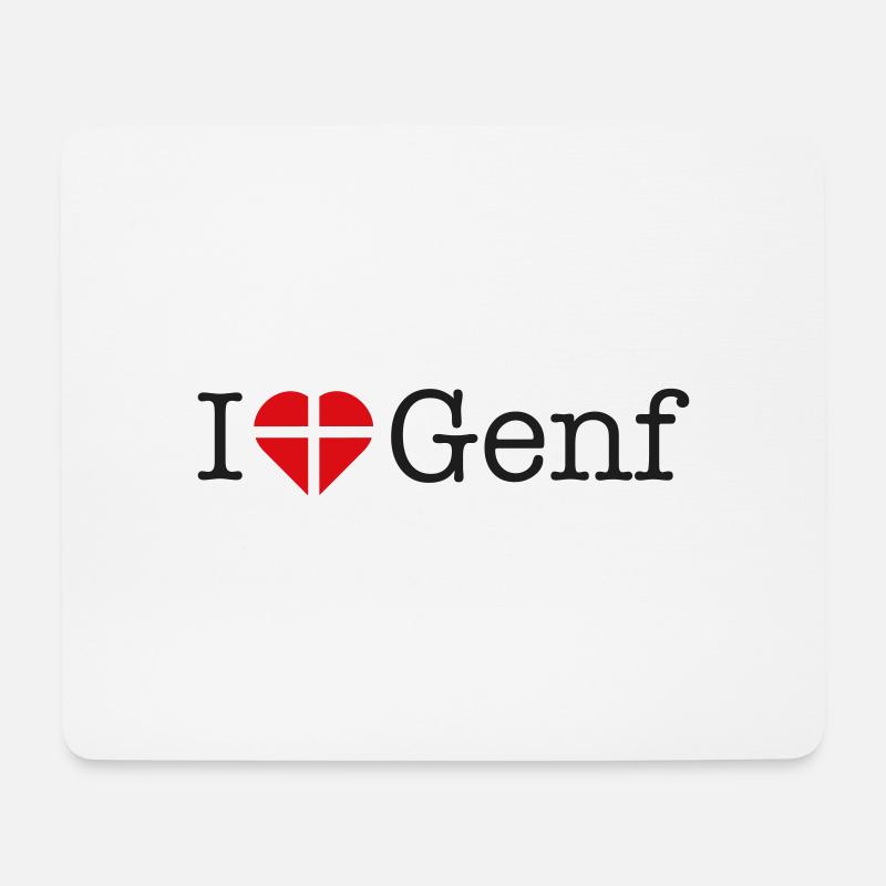 I love Geneva - Mouse Pad (horizontal) - white