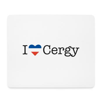 I love Cergy - Mousepad (Querformat) - Weiß - Vorne