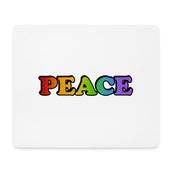 Arc-en-ciel de paix - Tapis de souris (format paysage) - blanc - Devant