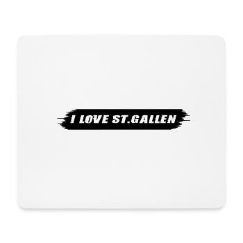 i love St. Gallen | Storm Effekt | Vectorgraphic - Mousepad (Querformat) - Weiß - Vorne