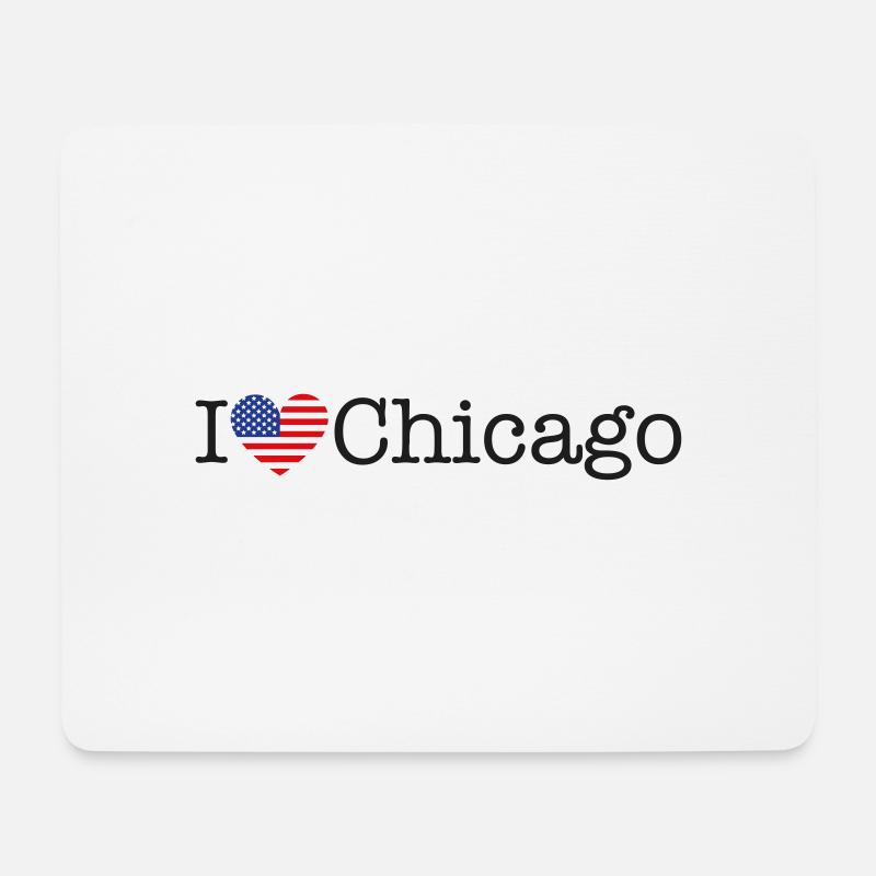 I love Chicago - Mousepad (Querformat) - Weiß