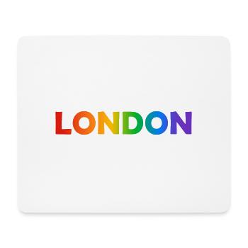 London queer LGBTQ Gay Pride Regenbogen Text - Mousepad (Querformat) - Weiß - Vorne