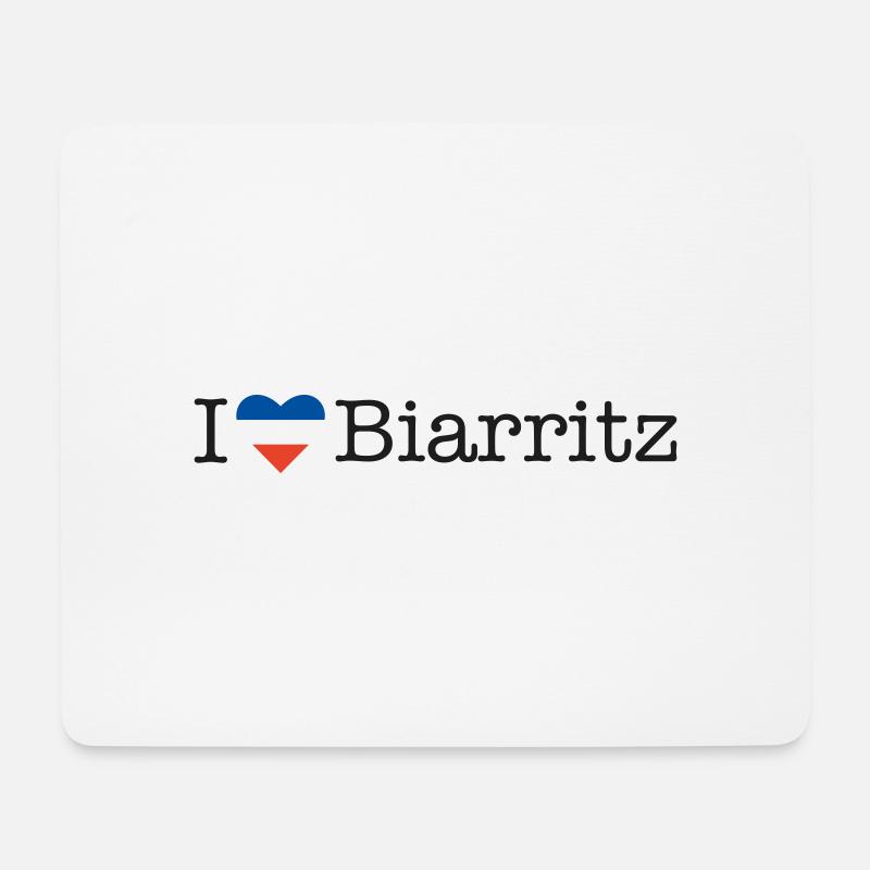 I love Biarritz - Mousepad (Querformat) - Weiß