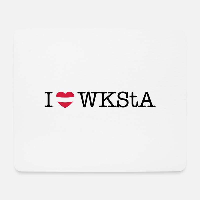 i love wksta - Mousepad (Querformat) - Weiß