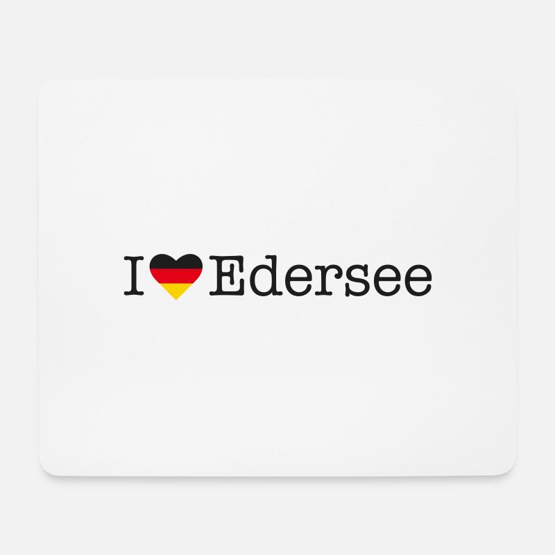 I love Edersee - Mousepad (Querformat) - Weiß