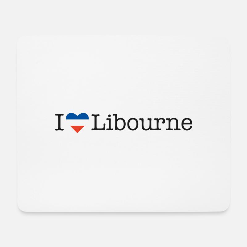 I love Libourne - Mouse Pad (horizontal) - white