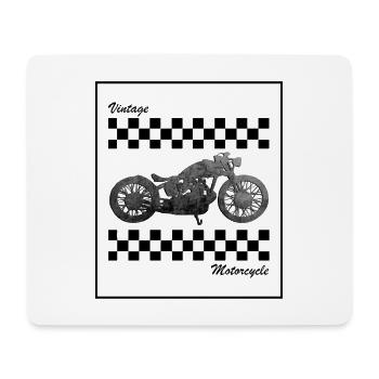 Moto vintage - Tapis de souris (format paysage) - blanc - Devant