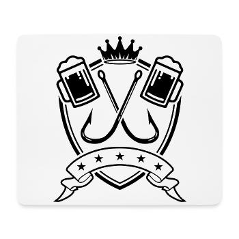 angelhaken fishing bier - Mousepad (Querformat) - Weiß - Vorne