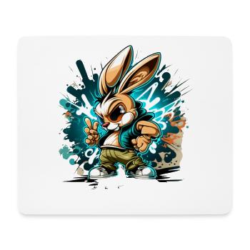 Chibi Anime Hase - Cool Anime ∞ Manga Rabbit - Mousepad (Querformat) - Weiß - Vorne