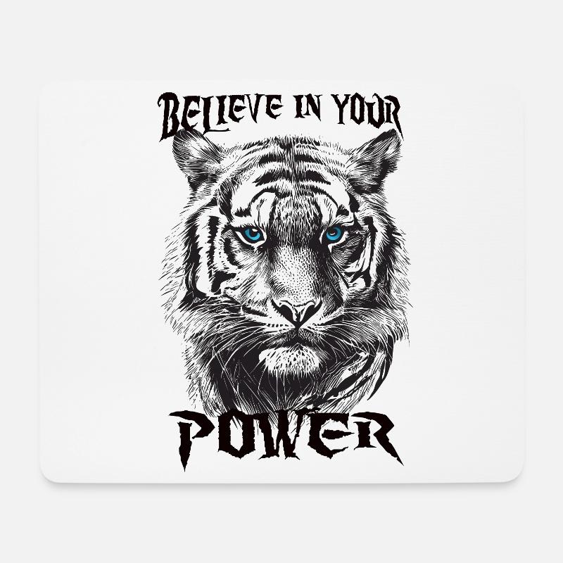 Believe in your Power - Mousepad (Querformat) - Weiß
