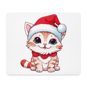 Cat Christmas Christmas Cat Cute Merry Catmas - Mouse Pad (horizontal) - white - Front