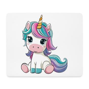 Licorne Mignon Mignon Bébé Enfants Licornes Dessin Animé - Tapis de souris (format paysage) - blanc - Devant