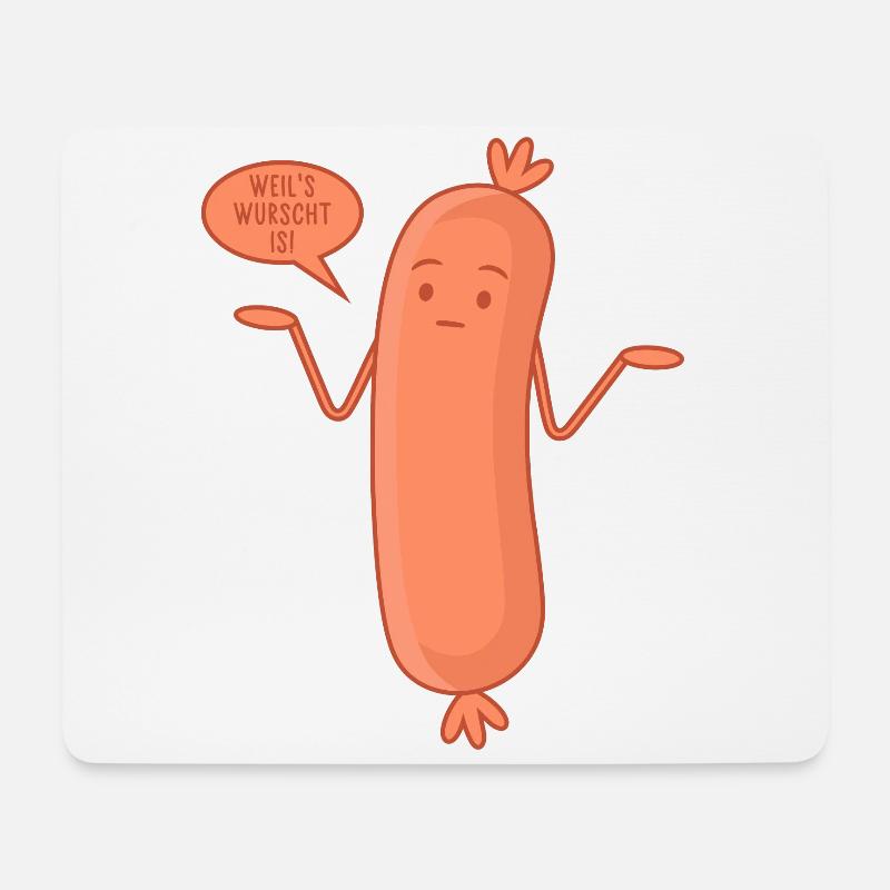 Wurst Bockwurscht Egal Bockwurst Weil's wurscht is - Mousepad (Querformat) - Weiß