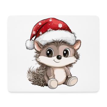Igel Weihnachten Süß Niedlich Xmas Weihnachtlich - Mousepad (Querformat) - Weiß - Vorne