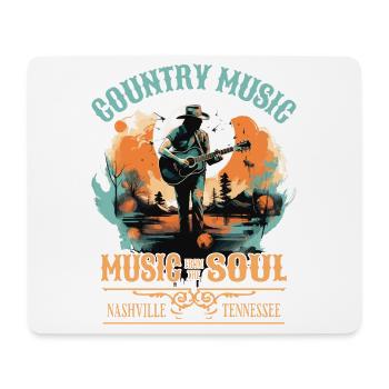 Musique country Guitare Guitariste Chanteur Vintage - Tapis de souris (format paysage) - blanc - Devant