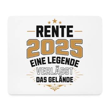 Rente 2025 Rentner Rentnerin Legende Ruhestand - Mousepad (Querformat) - Weiß - Vorne