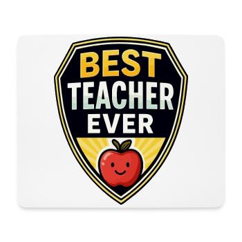 Abzeichen für den besten Lehrer aller Zeiten – Fun Education Tribute - Mousepad (Querformat) - Weiß - Vorne