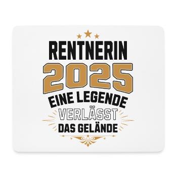Rentnerin 2025 Rente Rentner Legende Ruhestand - Mousepad (Querformat) - Weiß - Vorne