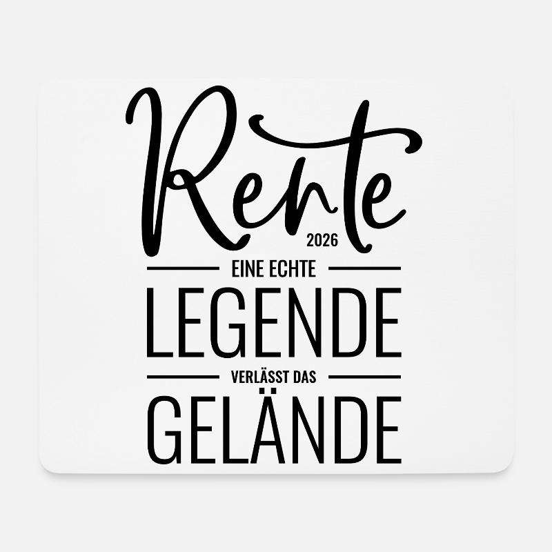 Rente 2026 Eine echte Legende verlässt das Gelände - Mousepad (Querformat) - Weiß