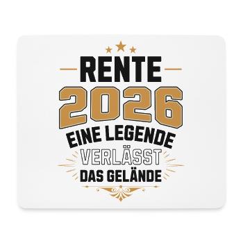 Rente 2026 Rentner Rentnerin Legende Ruhestand - Mousepad (Querformat) - Weiß - Vorne
