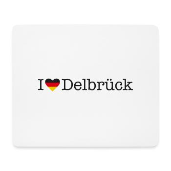 I love Delbrück - Mousepad (Querformat) - Weiß - Vorne