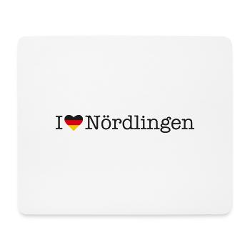I love Nördlingen - Mousepad (Querformat) - Weiß - Vorne