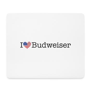 I love Budweiser - Mousepad (Querformat) - Weiß - Vorne