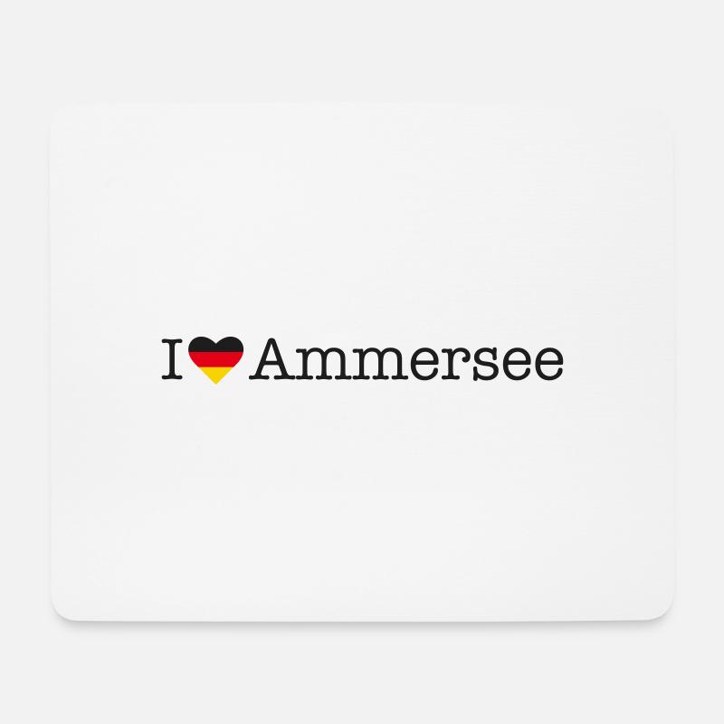 I love Ammersee - Mousepad (Querformat) - Weiß