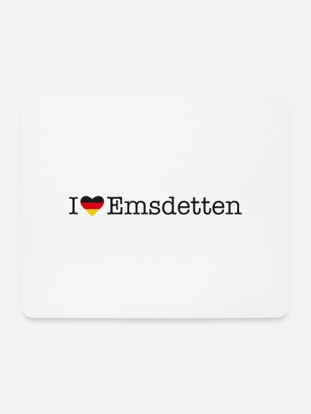 I love Emsdetten - Mousepad (Querformat) - Weiß