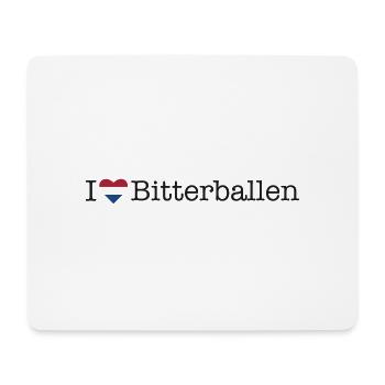 I love Bitterballen - Mouse Pad (horizontal) - white - Front